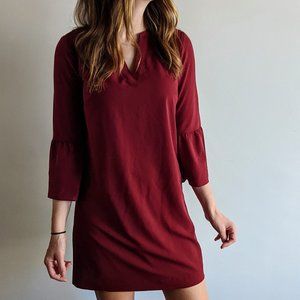 J. Crew Dress Size 4 | Red Bell Sleeve